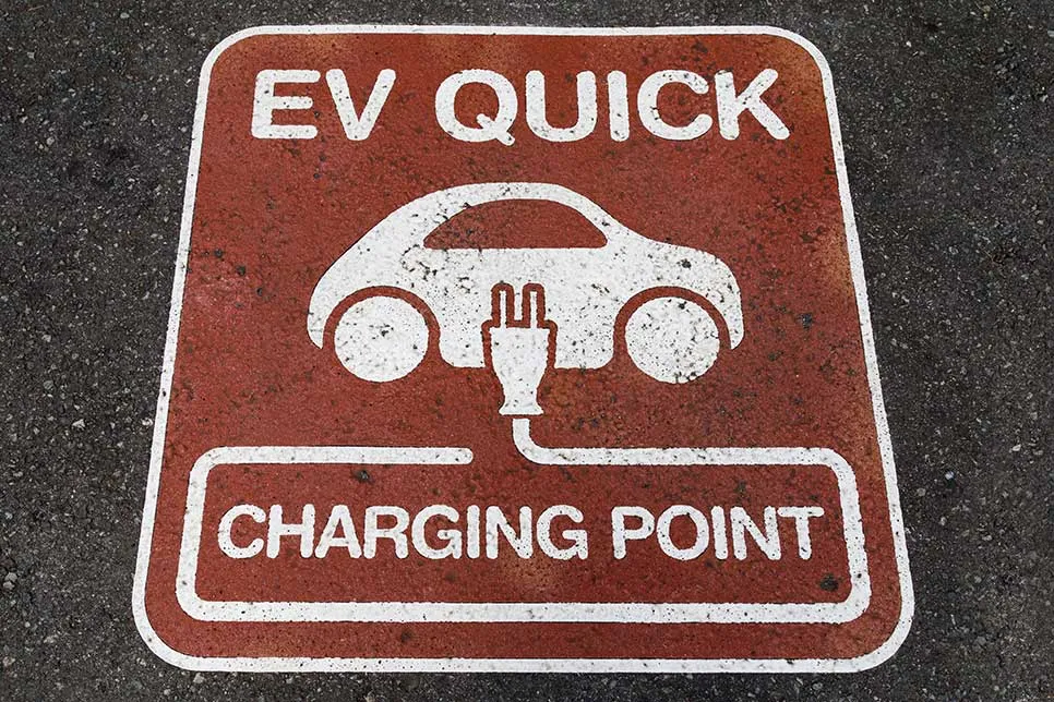 Car charging point markings