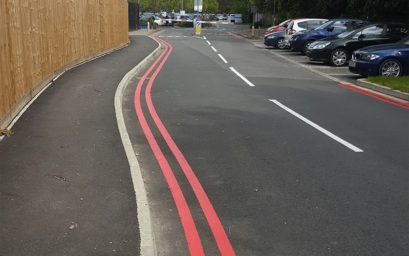 Road line painting