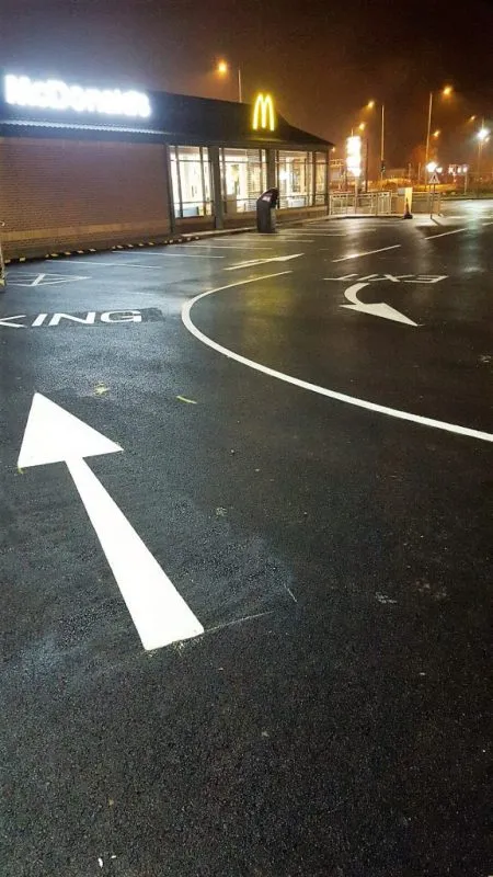 Car park white lining